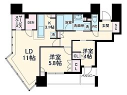 パークタワー北浜 5階/-