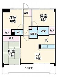 グランドメゾン神ノ倉 2階3LDKの間取り