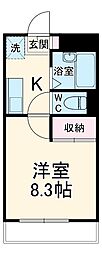 ファースト36 1階1Kの間取り