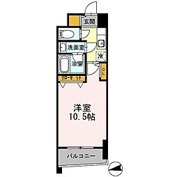 Osaka Metro四つ橋線 肥後橋駅 徒歩3分の賃貸マンション 19階1Kの間取り