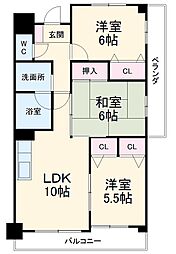 ニューパーク芝 4階3LDKの間取り