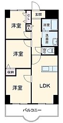 愛知環状鉄道 大門駅 4.2kmの賃貸マンション 1階3LDKの間取り