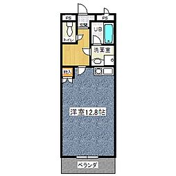 Ａｎｎｅｘ　Ａｓａｉ 1階1Kの間取り