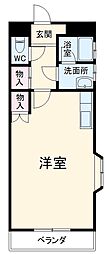 名古屋市営鶴舞線 塩釜口駅 徒歩7分の賃貸マンション 3階ワンルームの間取り