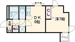 アークビル目白 2階1DKの間取り