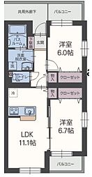 間取図画像 2LDK