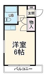 JR常磐線 松戸駅 徒歩7分の賃貸マンション 7階ワンルームの間取り