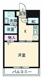 アベニュー笠寺 4階1DKの間取り