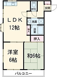 ＭＯＲＩＺＥＮマンション 2階2LDKの間取り
