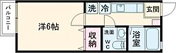 赤堤エスタシオン 2階1Kの間取り