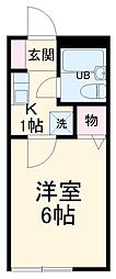 アネックス小泉 1Kの間取図画像