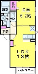 Ｔａｒｏ’ｓ　ｔｅｒｒａｃｅ 2階1LDKの間取り