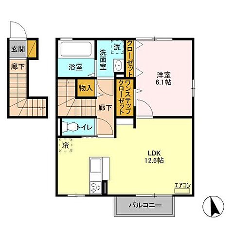 ホームズ でお部屋探し ルナール ｂ 2階 1 1ldk 賃料6 9万円 51 57 賃貸アパート住宅情報 物件番号 019 取扱い不動産会社 ハウスコム関東株式会社 宇都宮店