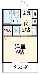 名古屋市営鶴舞線 八事駅 徒歩9分の賃貸マンション 3階1Kの間取り