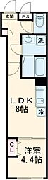アイリス立川 1階1LDKの間取り
