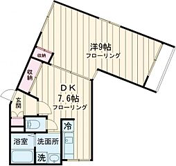 PARK SIDE SPEC Den-en chofu 4階1DKの間取り