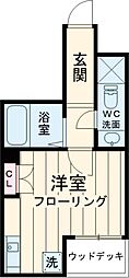 Ｃａｃｈｅｔｔｅ西巣鴨 1階ワンルームの間取り