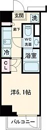 JR総武線 新小岩駅 徒歩9分の賃貸マンション 3階1Kの間取り