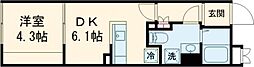 京王線 芦花公園駅 徒歩5分の賃貸マンション 3階1DKの間取り