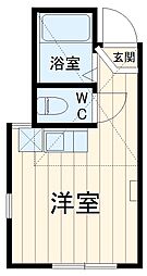 ユナイト神明ルイ・ジョセフ 1階ワンルームの間取り