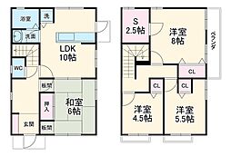 譲原一戸建B号棟 1階4SLDKの間取り