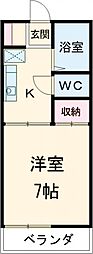 ＦＩＲＳＴ　ＳＴＡＧＥ 2階1Kの間取り