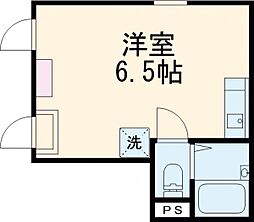 サザンロード高野 1階ワンルームの間取り