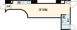 Ｇｒｉｄｉｅ 3階ワンルームの間取り