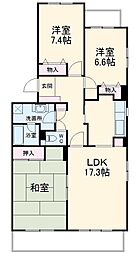 ノヴァ植園 3LDKの間取図画像
