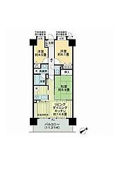 ライオンズタワー片瀬江ノ島 3LDKの間取図画像