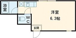 リード南大塚 3階ワンルームの間取り