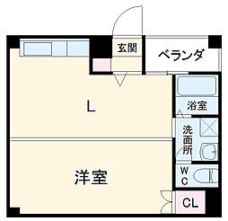 StationView加納 2階1LDKの間取り