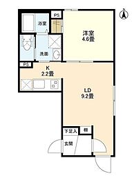 東急多摩川線 武蔵新田駅 徒歩4分の賃貸マンション 3階1LDKの間取り