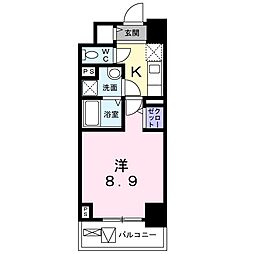 グランシャトル　高崎 2階1Kの間取り