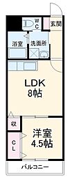Like四街道 206 2階1LDKの間取り