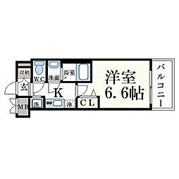 プレサンス名古屋STATIONアライブ 3階1Kの間取り
