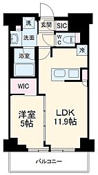 ラティエラ武蔵小杉 3階1LDKの間取り