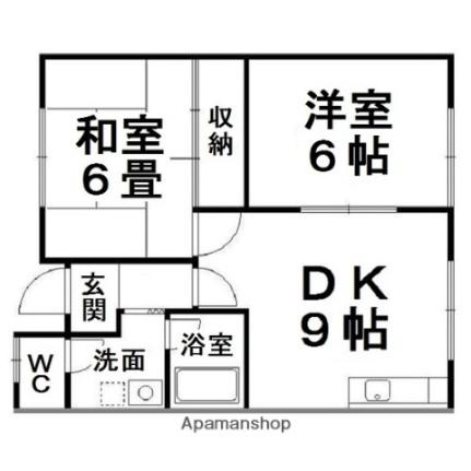 グレースII ｜北海道北見市南町３丁目(賃貸アパート2DK・1階・46.18㎡)の写真 その2