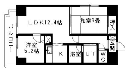 ドミ曙第二 506｜北海道札幌市中央区南七条西９丁目(賃貸マンション2LDK・5階・61.05㎡)の写真 その2