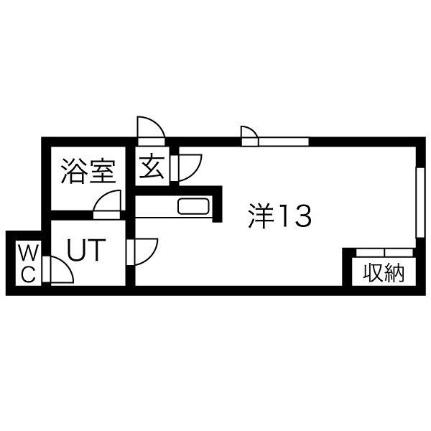 ヴィオーネ137 201｜北海道札幌市中央区南十三条西７丁目(賃貸アパート1R・2階・26.40㎡)の写真 その2