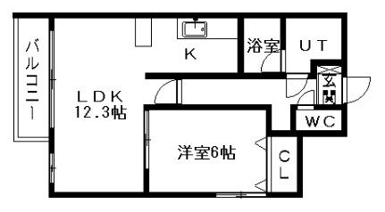 シャトー24 403｜北海道札幌市中央区南二十四条西１４丁目(賃貸マンション1LDK・4階・43.15㎡)の写真 その2