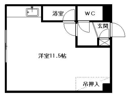 エスポワール16 00112｜北海道札幌市中央区南四条西１６丁目(賃貸マンション1R・1階・24.10㎡)の写真 その2