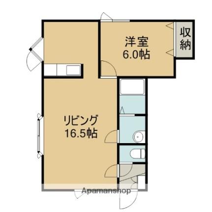 ツリーハウス 101 ｜ 北海道函館市高松町（賃貸アパート1LDK・1階・46.00㎡） その2