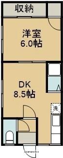 クニハイツ 103｜北海道函館市白鳥町(賃貸アパート1DK・1階・30.03㎡)の写真 その2