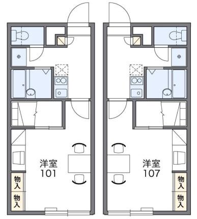 レオパレスヴィレッジオブホープ 204｜北海道函館市大縄町(賃貸アパート1K・2階・23.18㎡)の写真 その2