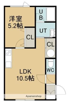 ＭＳマウス 101｜北海道函館市昭和２丁目(賃貸アパート1LDK・1階・36.45㎡)の写真 その2