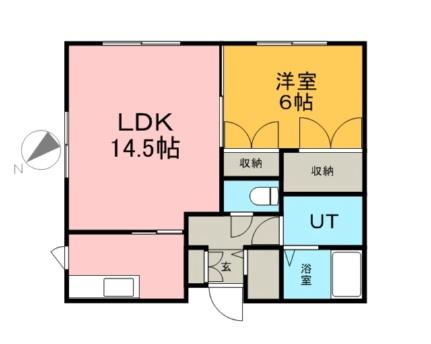 北海道札幌市白石区菊水三条４丁目(賃貸アパート1LDK・1階・51.12㎡)の写真 その2