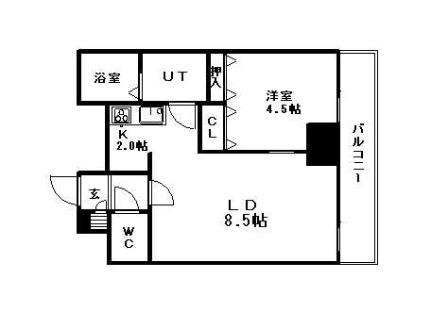 ＷＥＳＴ10 1002｜北海道札幌市中央区北一条西１０丁目(賃貸マンション1LDK・10階・33.57㎡)の写真 その2