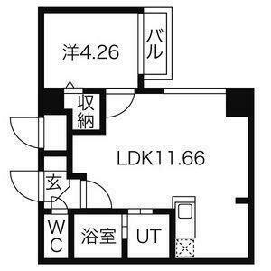 カサヴェルデ平岸 301｜北海道札幌市豊平区平岸四条１１丁目(賃貸マンション1LDK・3階・35.04㎡)の写真 その2