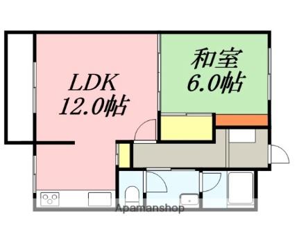 ヴィザージュ堀川 203｜北海道函館市堀川町(賃貸マンション1LDK・2階・45.45㎡)の写真 その2